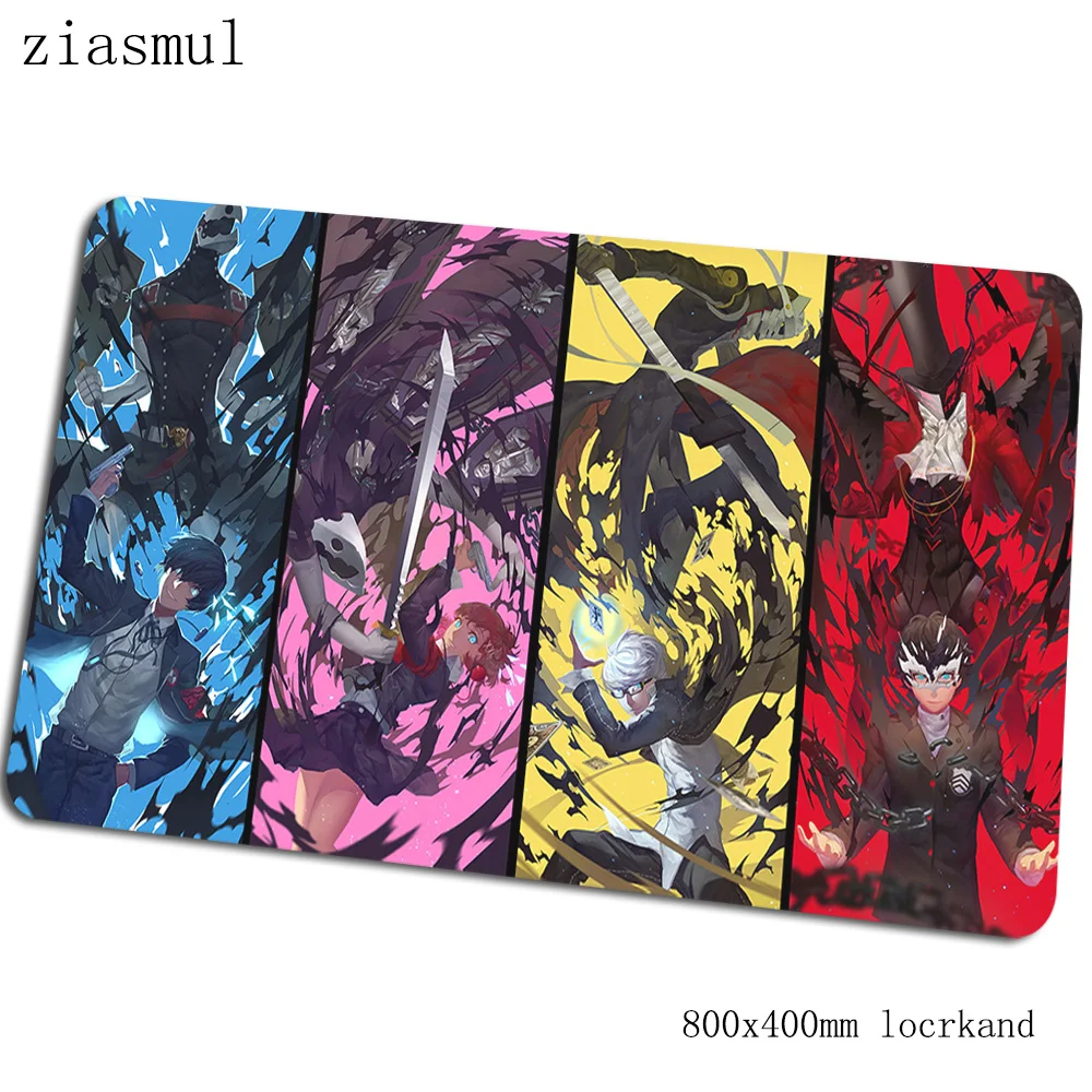 Persona 5 Коврик для мыши 800x400x3 мм коврики объемный рисунок компьютерный Коврик Для Мыши игровые аксессуары домашние игровые коврики и чехлы игры pc gamer - Цвет: Size 800x400x3mm