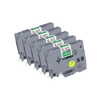 

5PCS PUTY 12mm White on Green TZe-735 tz735 TZ-735 label tapes compatible for PT200 1000 D210 H110 E110 P-Touch label printers