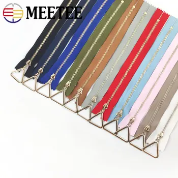 

10pcs Meetee 3# Metal Zippers 15/18/20/25/30cm Close-End Auto Lock Zips DIY Sewing Bags Purse Garment Decor Zip Accessories