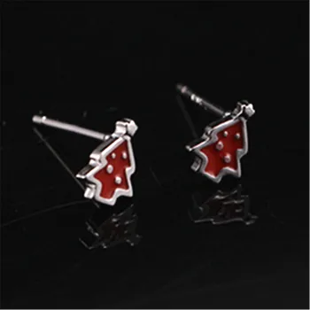 

Ear Stud Classic Delicacy Christmas Tree Women's Silver Earrings Elegant GIRL'S Fashion Silver Ear Stud