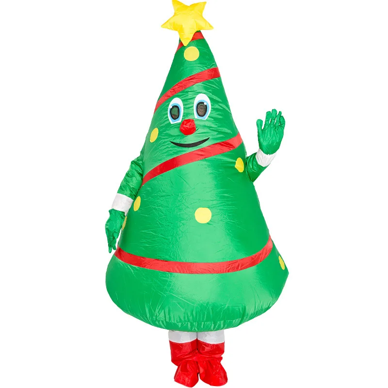 

New style christmas cartoon doll inflatable costume santa claus dress up props funny mascot inflatable christmas tree clothes