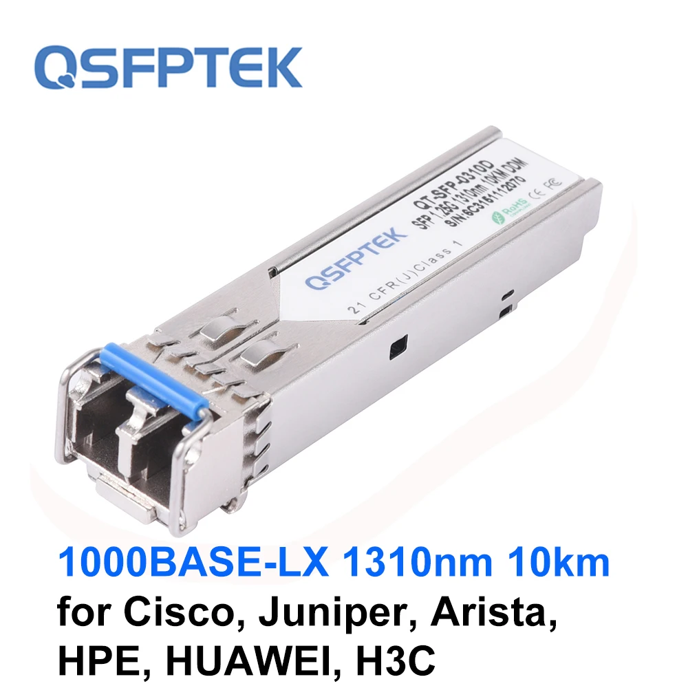 1000BASE LX SFP модуль 1310 нм 10км DDM LC гигабитный одномодовый мини гбик приемопередатчик