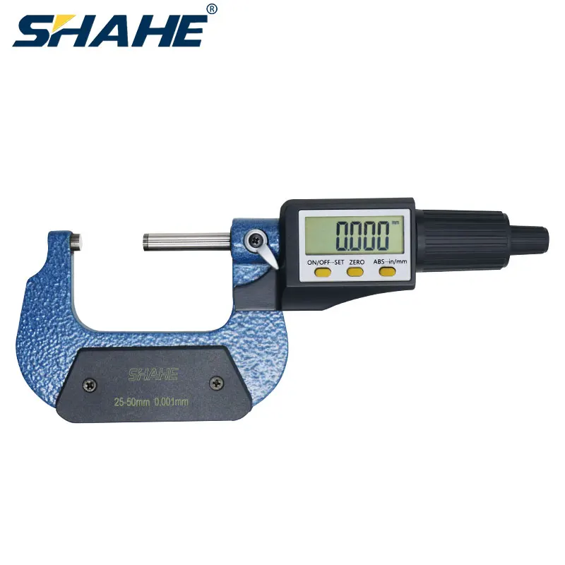 SHAHE 25-50 мм цифровой внешний микрометр 0,001 мм электронный цифровой микрометр суппорт инструменты