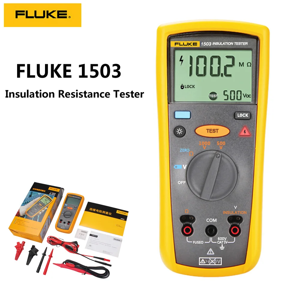 Fluke 1503 Digital Insulation Resistance F1503 megger meter Original Box 