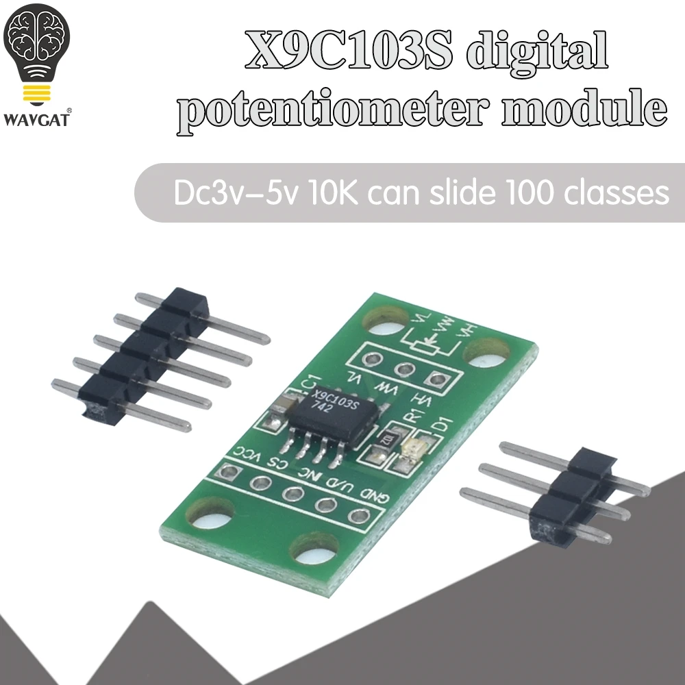 DC3-5V V2-10K X9C103S Digital Potentiometer Board Module For Arduino DC3V-5V - Foto 8