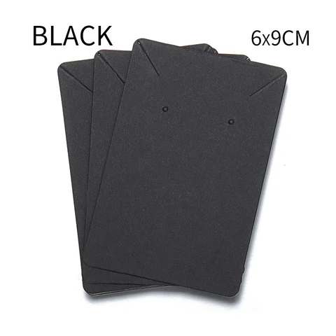 Necklace Earring Display Cards Solid Blank Karft Paper Cards Cardboard Hang Price Tag for Diy Jewelry Retail Packaging