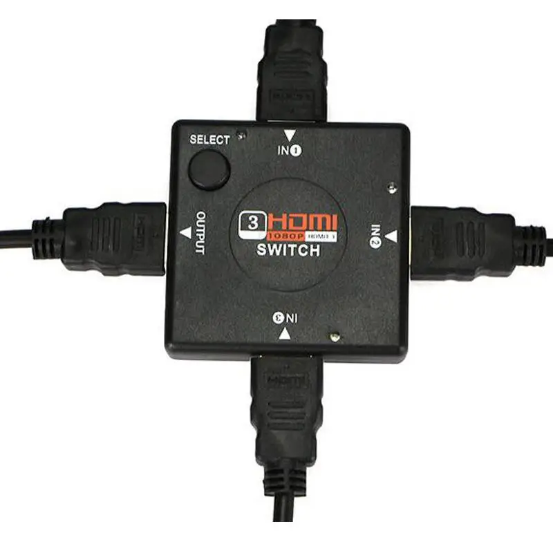 Для HDMI Switcher Three to One Out Mini Square Hdmi Manual Cut 1080p для Video Splitter усилитель| |