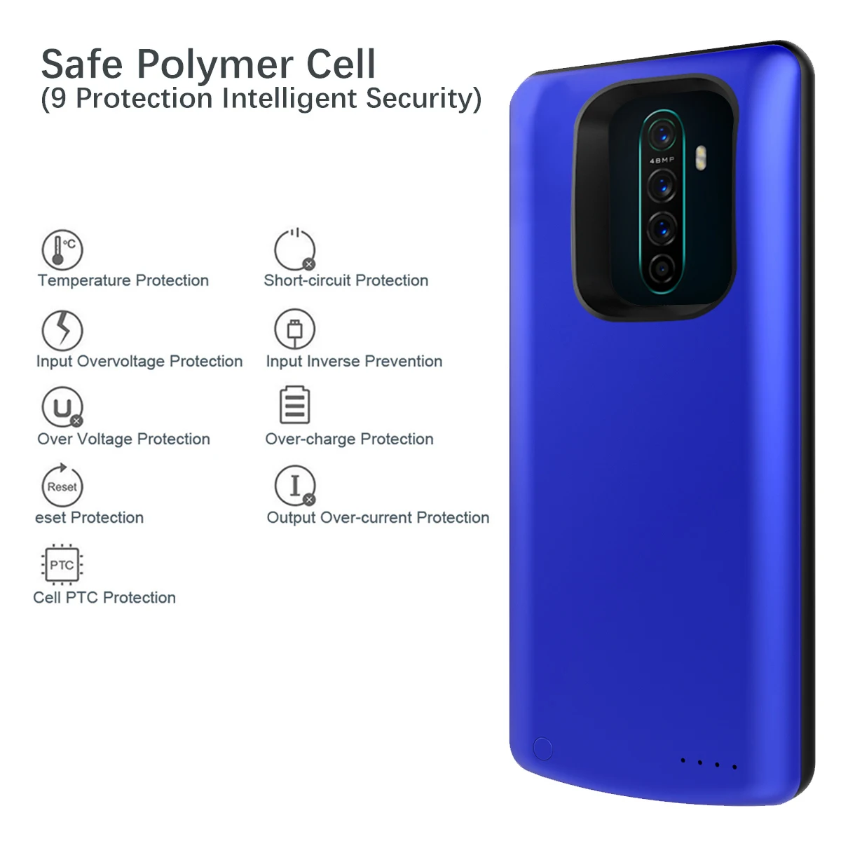 Чехол для аккумулятора OPPO Reno Ace, 6500 мА/ч, расширенное зарядное устройство, резервный внешний аккумулятор, задняя крышка для OPPO Reno Ace, противоударный чехол