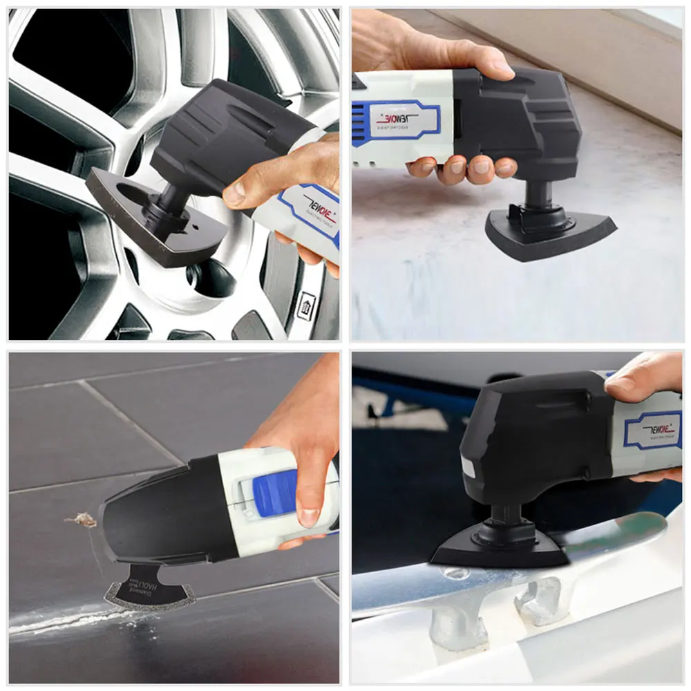 NEWONE 12V Cordless Multi Oscillating Tool Variable Speed Electrical Renovator Trimmer Saw Power Tool Machine with Saw Blades