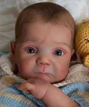 Poupée réaliste et douce au toucher, 20 pouces, couleur fraîche, parties non finies avec corps et yeux, jouets pour enfants
