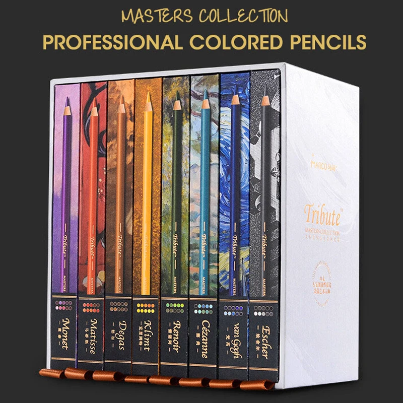 

Marco 80 Colors Luxury Gift box Professional Fine Art Oil Color Pencil Colour colored pencils Set For Art drawing collection
