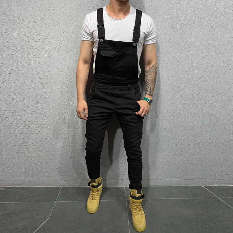 

Spring Male Sleeveless Trousers Work Jumpsuit Men Pocket Overalls Pants Man Suspender Five Color Autumn Jumpsuit Casual 2019