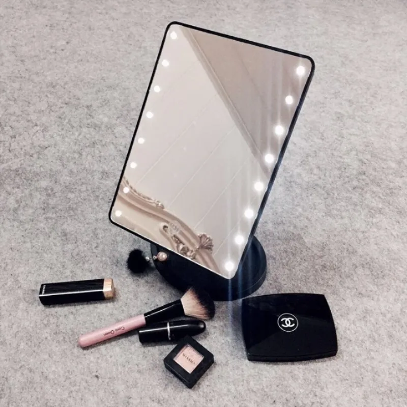 

Professional Touch Screen Table Vanity Mirror With Lights 22 LED Lamp Beads Makeup Mirror Dimmable