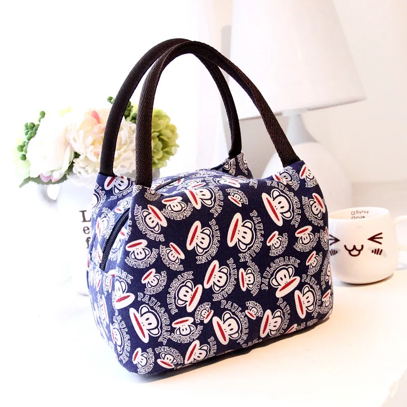 

Household Life Canvas Square Sling Bag Practical Beautifully Printed Pattern Pastoral Style Canvas Bag
