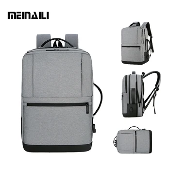 

New Mens Anti-theft 15.6" inch Laptop Backpack USB Charging Waterproof Business Scalable Travel Back Pack Boys School Bagpacks