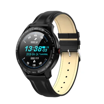 

L9 Multiple Sports Mode Smart Watch Full Touch Bluetooth ECG Heart Rate Blood Pressure Sleep Monitor Leather Watch Women Men