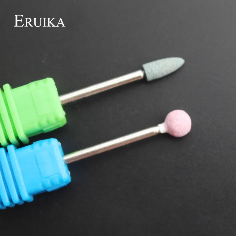 ERUIKA 6 шт. керамический камень силиконовый сверло для ногтей электрические сверла маникюрный аппарат полированный аксессуар мельница резак инструменты для дизайна ногтей