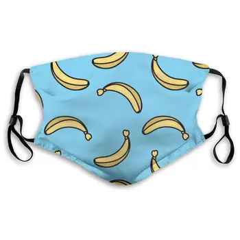

Banana with Blue Pattern Unisex Anti-Pollution Mask Dust Mask with Filter Mask