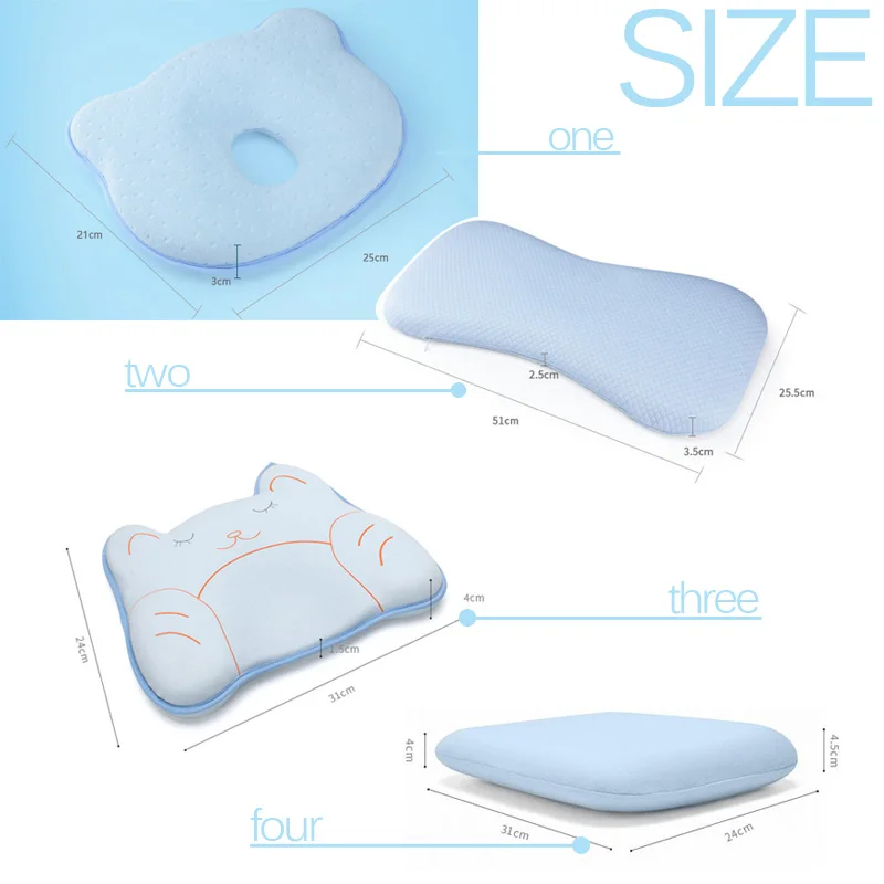 Memory Foam детские подушки дышащие детские подушки определенной формы для предотвращения плоской головы эргономичная подушка для новорожденного almofada infantil 0~ 12 м