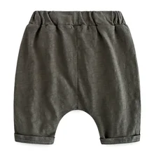 Г. Летняя Изысканная детская одежда в Корейском стиле для мальчиков; Детские хлопковые льняные шорты-шаровары с бамбуковыми вставками для маленьких мальчиков мешковатые брюки