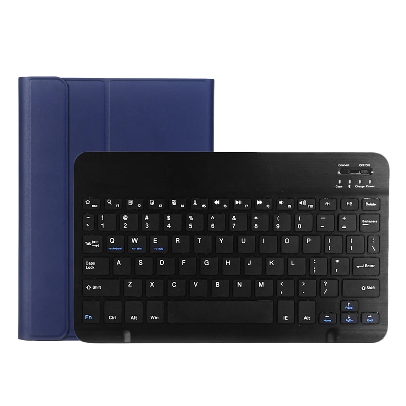 Blue Чехол с клавиатурой для IPad 10,2 дюймов-чехол с магнитной съемной беспроводной Bluetooth клавиатурой - Цвет: Blue