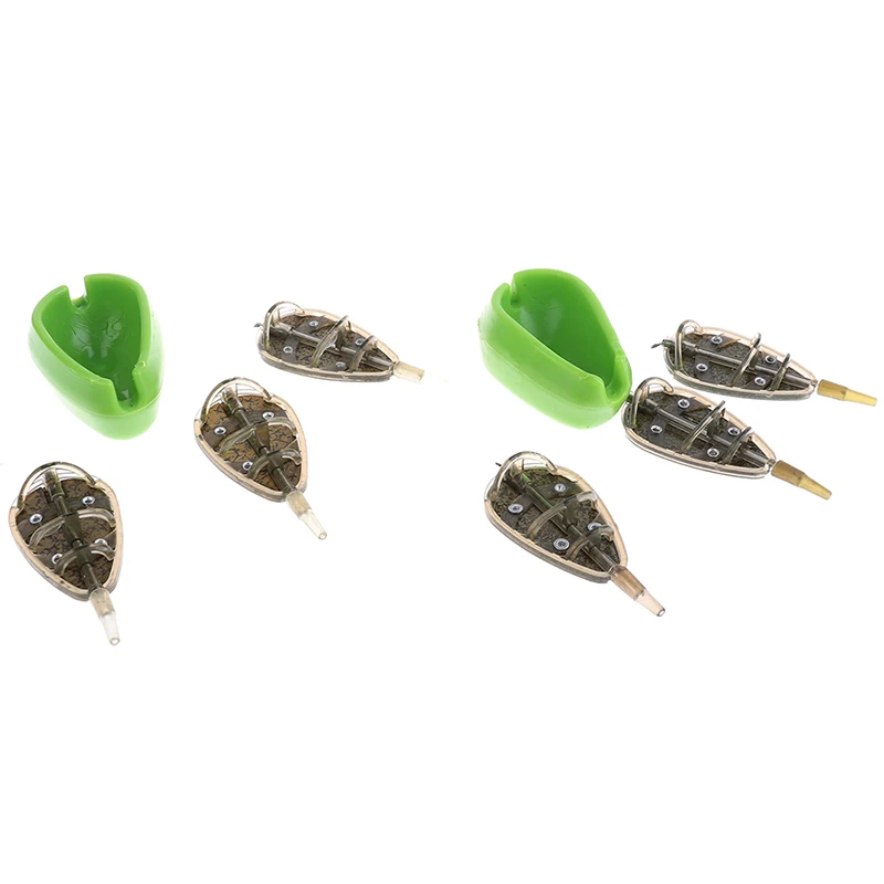Inline Method Feeder Mould Bait Thrower Bait Plumb Set Carp Fishing Bait Holder Tool Outddor Fish Tackle Pesca Iscas Accessories
