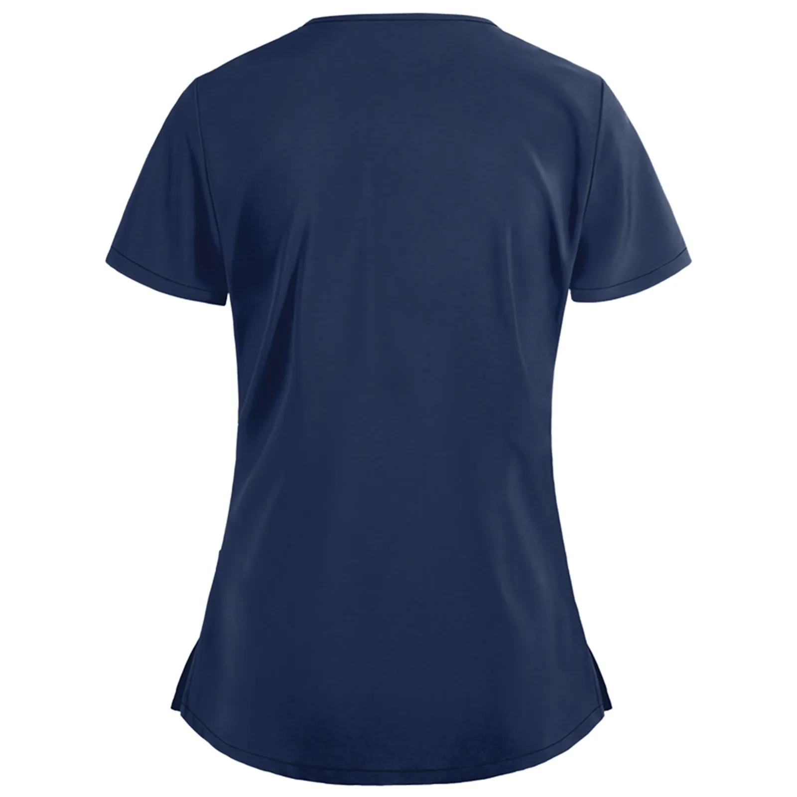 Women Short Sleeve V-neck Solid Color Tops Nursing Working Uniform T-shirts Ladies Nurse Uniform Nurse Accessories 2