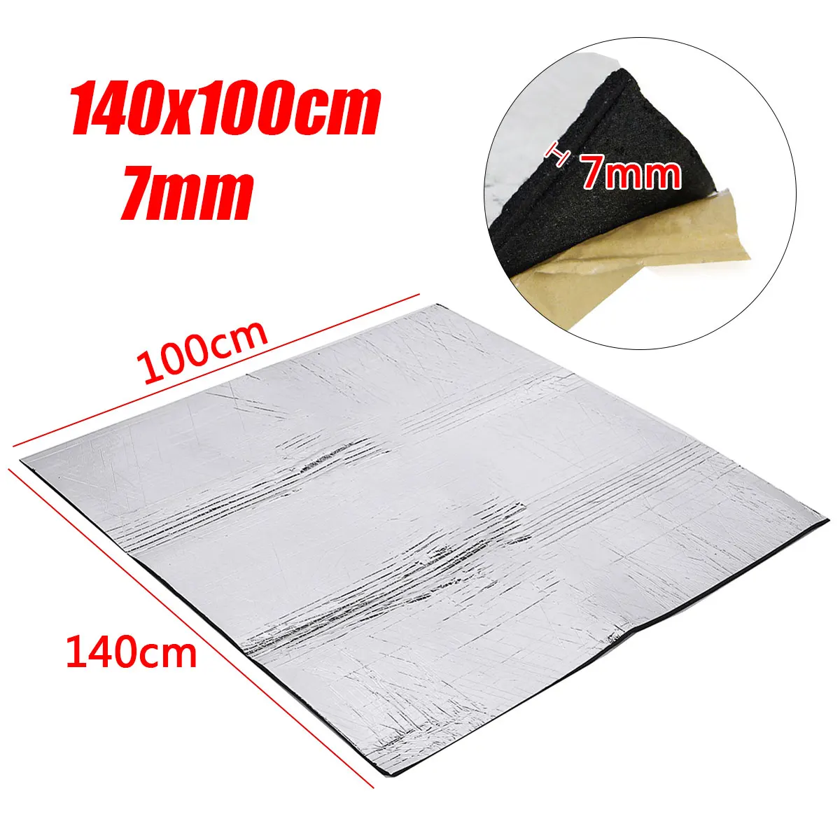 Tapis d'isolation acoustique pour voiture, panneaux muraux insonorisants,  insonorisants, 50x200cm, 5/10mm - AliExpress