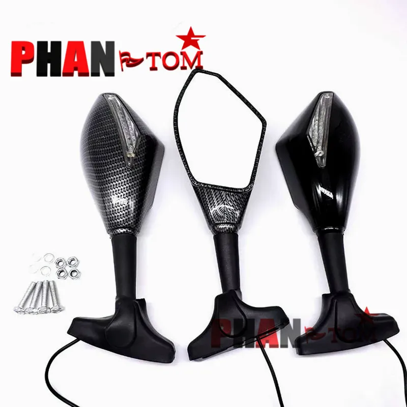 

Motorcycle Front Back LED Turn Signal Integrated Mirrors for HONDA CBR 600RR 1000RR F3 F4 Yamaha FZ1 FAZER Suzuki SV650