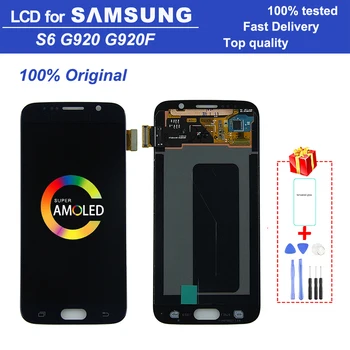 

Original Super AMOLED 5.1" S6 G920F LCD monitor for Samsung Galaxy S6 G920 G920F G920A G920i LCD digital touch screen assembly