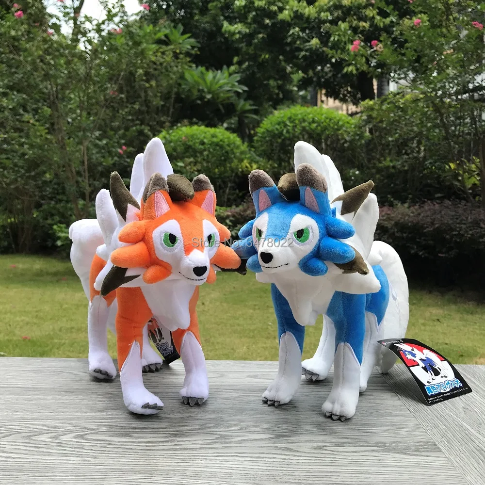 2 стиля аниме Блестящий Сумерки Lycanroc плюшевая с биркой мягкая игрушка мультфильм