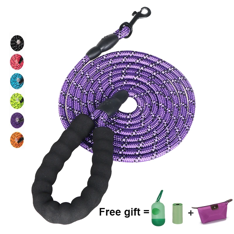 dog collars girly	 1.5M/2M/3M/ Pet Leashes Reflective Multi Color Round Rope Large Dog Collar Leash Training Running Rope For Medium And Large Dogs Dog Collars medium