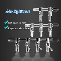1-8 Way Air Splitter Valve Aquarium Fish Tank Air Pump Flow Splitter Distributor Pump Valve Tap Lever Control Switch Valve 1