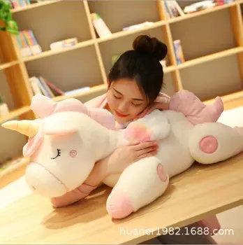

Pink Unicorn Doll Pony Plush Toy Pillow Cute Girl Princess Big Doll