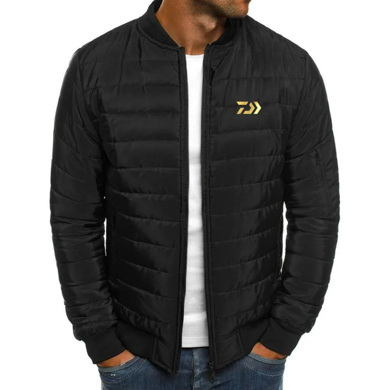 

Daiwa 2019 Autumn and Winter Youth Short Paragraph Stripe Standing Collar Cotton Clothing Jacket Down Coat