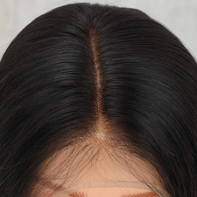Yeahwigs 13*6 прямой поддельный парик из кожи головы 150% Remy натуральный парик для волос парик для черных женщин