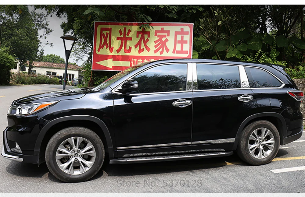Для Toyota Highlander центральный столб из нержавеющей стали, оконный столб, покрытие для автомобиля, Стайлинг, авто аксессуары, планки