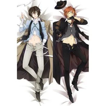 

Wholesale Japan Anime Bungo Stray Dogs Osamu Dazai Nakahara Chuya Body Dakimakura Bedding Otaku Hugging Male Pillow Case Cover
