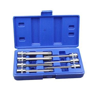 

TIOODRE 7 Pcs Hex Point End Bit Socket Set Drive extra Long Reach Allen Metric for Auto Car Repair Household Repairing Hand
