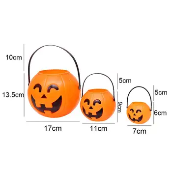 

5/10pcs Halloween Pumpkin Candy Holder Bucket Basket Pail Party Decor