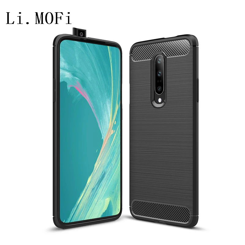 Для oneplus 7 7T Pro Чехол из углеродного волокна бампер Прочный ТПУ Мягкий Silcone Phell