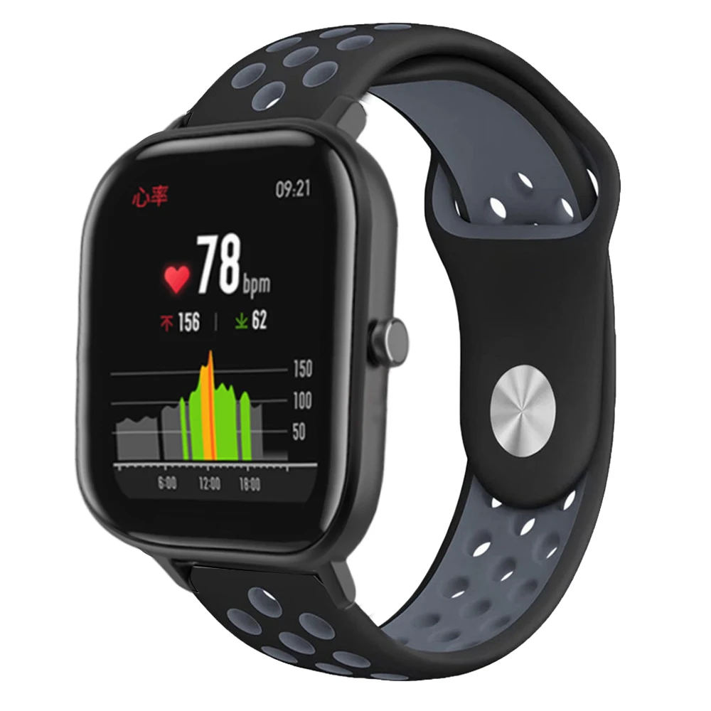 20 мм силиконовый ремешок для часов Ремешок Для Xiaomi Huami Amazfit GTS/Bip Lite браслет умный сменный браслет наручных часов браслет Correa