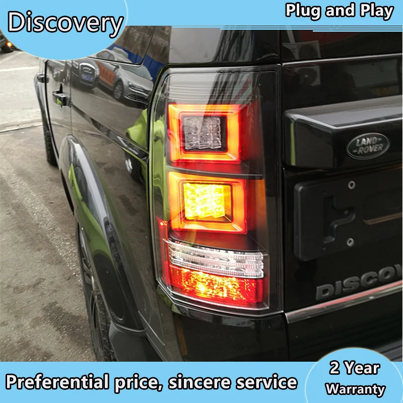 Автомобильный задний светильник для 2004-2013 лет для Land Rover для обнаружения светодиодный задний фонарь задний светильник темно-красный задний фонарь