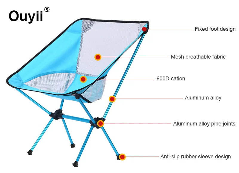 Camping Folding Chairs Outdoor Backpacking Folding Chair Travel Hiking Seat Home BBQ Seats Convenient To Carry Fishing Chair New