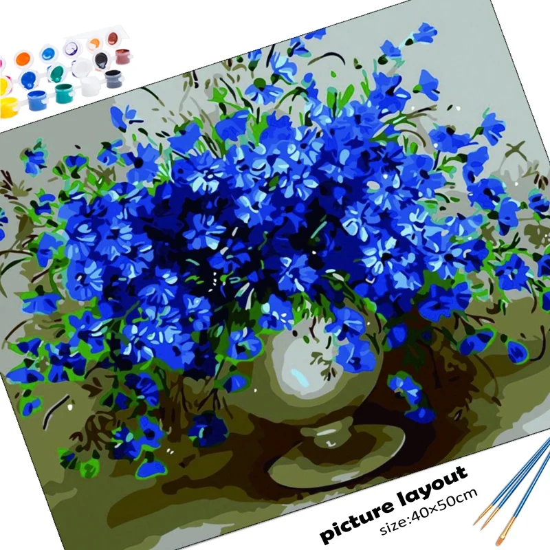 Peinture Par ® - Peinture Par Numéros Adultes - Gros Seins En Fleurs Oiseaux Oiseaux Oiseaux