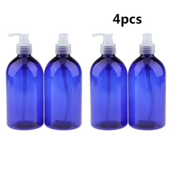 

4x 500ml Empty Lotion Pressed Pump Bottles Shampoo Soap Dispenser Refillable