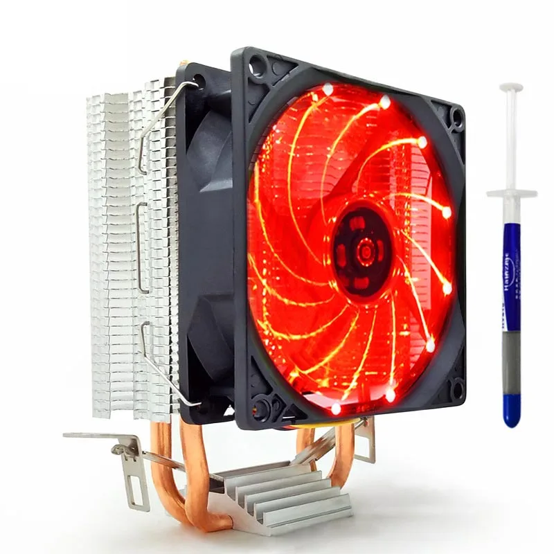 90 мм 3Pin кулер для процессора тихий вентилятор для Intel LGA775/1156/1155 для AMD AM2/AM2+/AM3 двухсторонний вентилятор