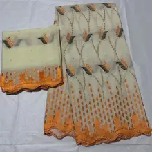 Африканская швейцарская вуаль кружевная ткань с камнями белая нигерийская кружевная ткань из Дубая для свадьбы 5+ 2 ярдов/партия