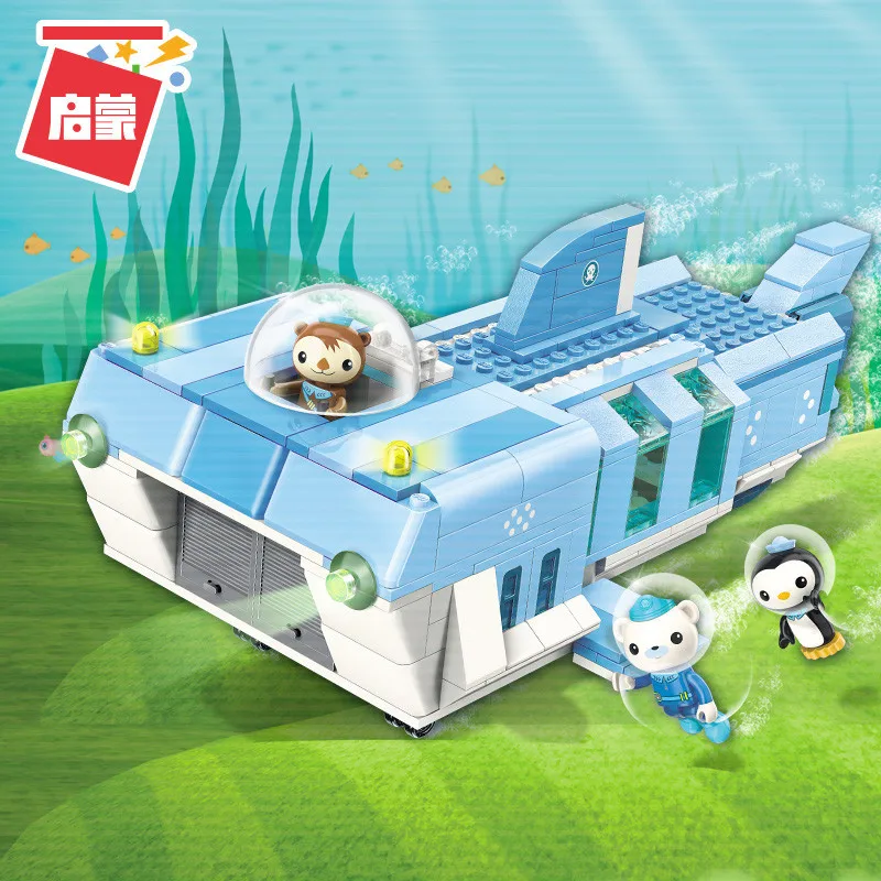 

ENLIGHTEN Creator Ideas White Shark Mobile Base Octonauts Cartoon Building Blocks Model Sets Kids Bricks Toy Compatible Legoingly