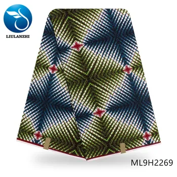 

LIULANZHI Tissu Anakra prints 6 yards high quality cotton wax for dress party tissu sewing african prints wax ML9H2256-71